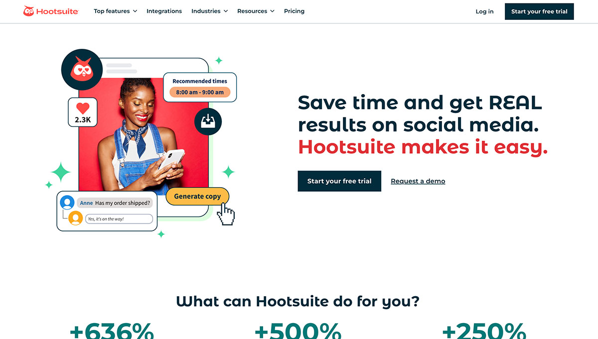 Анализ активности сайта в социальных сетях через Hootsuite.com